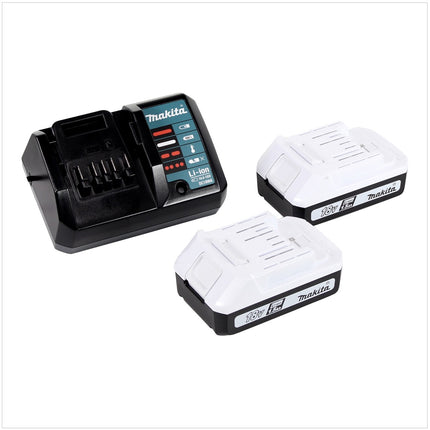 Makita DF 457 DWE 10 Akku Bohrschrauber 18 V 42 Nm G-Serie + 2x Akku 1,5 Ah + Ladegerät + 101 tlg. Bit Bohrer Set + Koffer