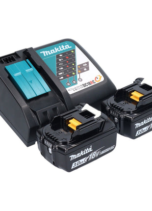 Makita DSS 610 RFJ scie circulaire sur batterie 18 V 165 mm + 2x batteries 3,0 Ah + chargeur + Makpac