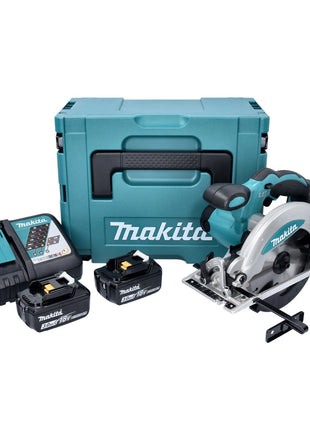 Makita DSS 610 RFJ scie circulaire sur batterie 18 V 165 mm + 2x batteries 3,0 Ah + chargeur + Makpac