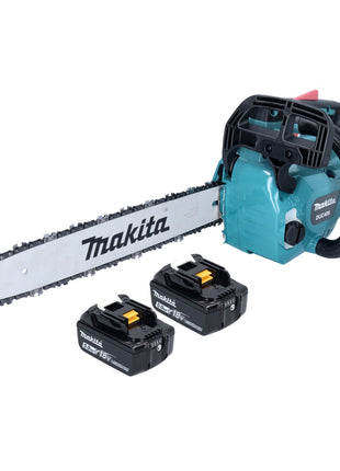 Makita DUC 406 TB Akku Kettensäge 36 V ( 2x 18 V ) 40 cm Brushless + 2x Akku 5,0 Ah - ohne Ladegerät