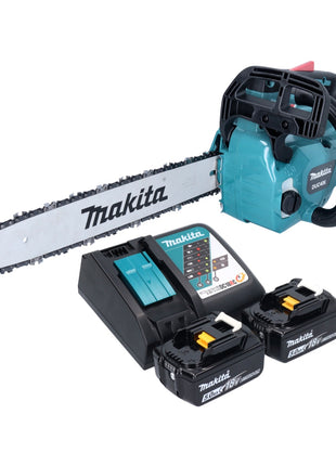 Makita DUC 406 RTB Akku Kettensäge 36 V ( 2x 18 V ) 40 cm Brushless + 2x Akku 5,0 Ah + Ladegerät