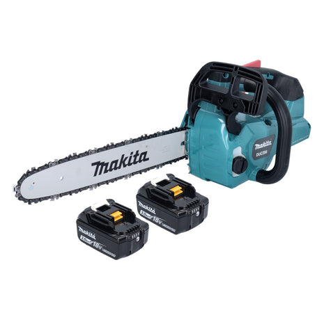 Makita DUC 356 FB Akku Kettensäge 36 V ( 2x 18 V ) 35 cm Brushless + 2x Akku 3,0 Ah - ohne Ladegerät