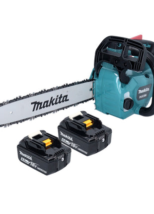 Makita DUC 356 GB Akku Kettensäge 36 V ( 2x 18 V ) 35 cm Brushless + 2x Akku 6,0 Ah - ohne Ladegerät