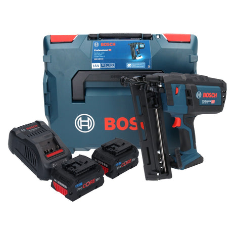 Clavadora a batería Bosch GNH 18V-64 18 V 64 mm 1,6 mm + 2x batería ProCORE 8,0 Ah + cargador + L-Boxx