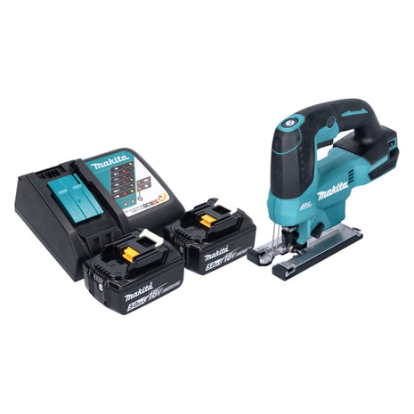 Sierra de calar pendular sin cable Makita DJV 184 RT 18 V sin escobillas + 2x batería recargable 5,0 Ah + cargador