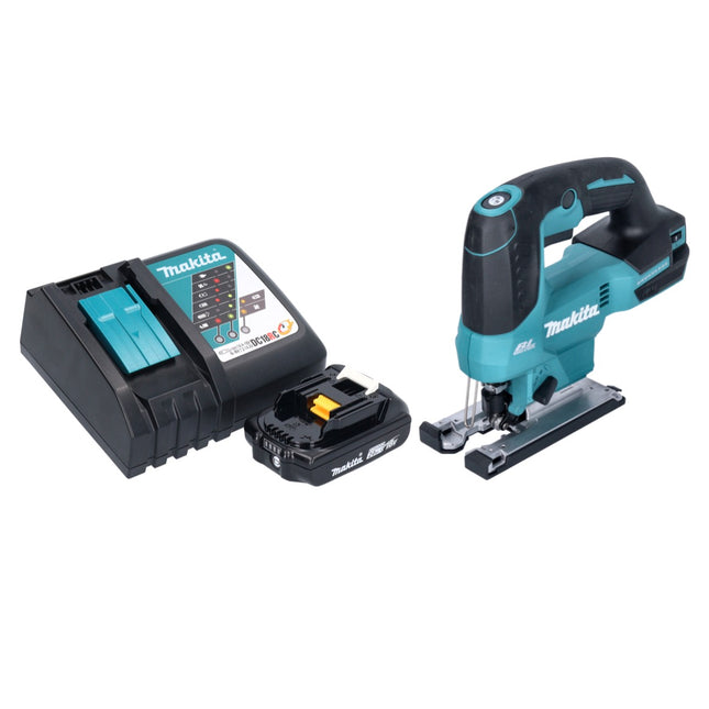 Makita DJV 184 RA1 Akku Pendelhub Stichsäge 18 V Brushless + 1x Akku 2,0 Ah + Ladegerät