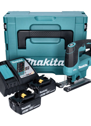 Makita DJV 184 RGJ Akku Pendelhub Stichsäge 18 V Brushless + 2x Akku 6,0 Ah + Ladegerät + Makpac - Toolbrothers