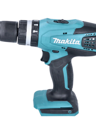 Coupe-bordure sur batterie Makita UR 180 DZ 18 V 260 mm série G + perceuse à percussion sur batterie HP 457 DWE10 18 V 42 Nm + 2 batteries 1,5 Ah + chargeur + jeu de 74 embouts de forage