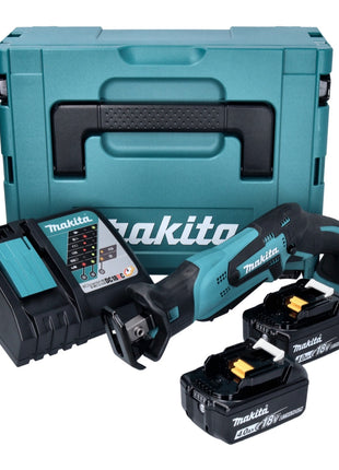 Makita DJR 185 RMJ Akku Recipro Säbelsäge 18 V + 2x Akku 4,0 Ah + Ladegerät + Makpac