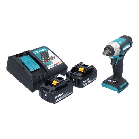 Makita DTW 181 RM Atornillador de impacto inalámbrico 18 V 210 Nm 1/2" sin escobillas + 2x baterías 4,0 Ah + cargador