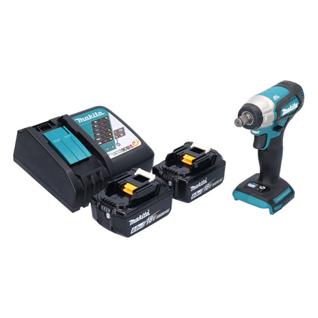 Makita DTW 181 RG Akku Schlagschrauber 18 V 210 Nm 1/2" Brushless + 2x Akku 6,0 Ah + Ladegerät