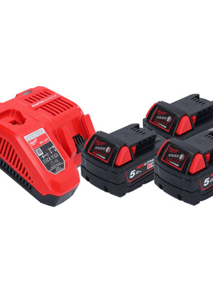 Milwaukee M18 NRG-503 Akku Starter Set 18 V + 3x M18 B5 Akku 5,0 Ah + M12-18 FC Ladegerät ( 4933451423 ) - Toolbrothers