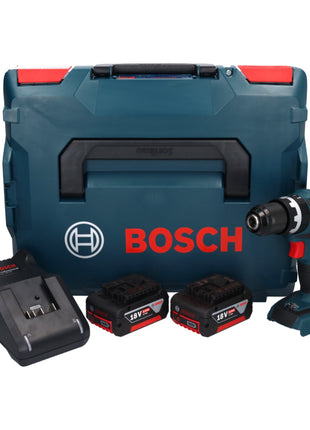 Bosch GSB 18V-60 C Professional Akku Schlagbohrschrauber 18 V 60 Nm Brushless ( 06019G210B ) + 2x Akku 5,0 Ah + Ladegerät + L-Boxx