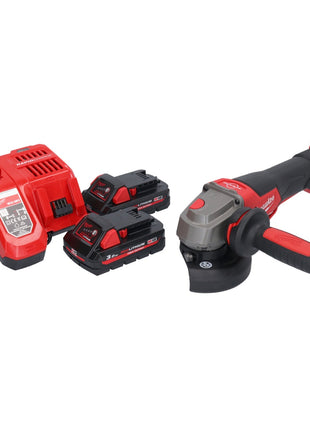 Milwaukee M18 FSAGV115XPDB-302 Akumulatorowa szlifierka kątowa 18 V 115 mm bezszczotkowa + 2x akumulator 3,0 Ah + ładowarka