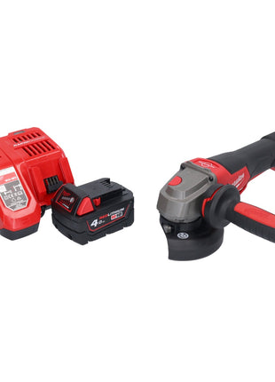 Milwaukee M18 FSAGV115XPDB-401 Akumulatorowa szlifierka kątowa 18 V 115 mm bezszczotkowa + 1x akumulator 4,0 Ah + ładowarka