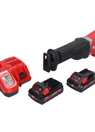 Sierra sable Milwaukee M18 BSX-302 batería 18 V + 2x baterías 3.0 Ah + cargador