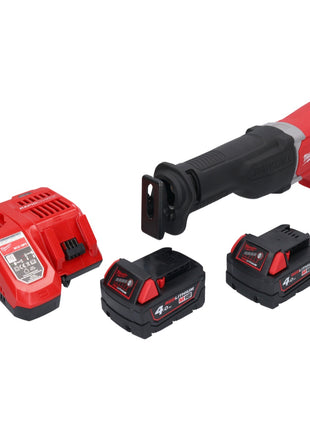 Sierra sable Milwaukee M18 BSX-402 batería 18 V + 2x baterías 4.0 Ah + cargador