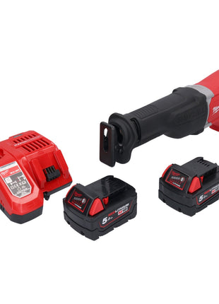 Batterie Milwaukee M18 BSX-502 Scie sabre Recipro 18 V + 2x batteries 5,0 Ah + chargeur