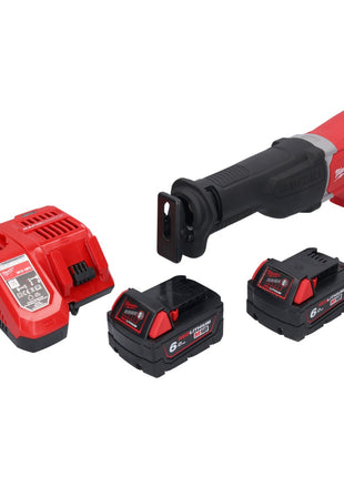 Sierra sable Milwaukee M18 BSX-602 batería 18 V + 2x baterías 6,0 Ah + cargador