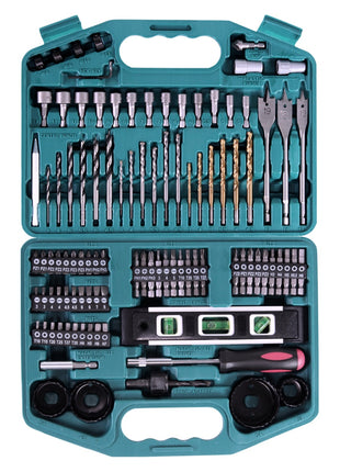 Makita DF 488 DWE10 Akku Bohrschrauber 18 V 42 Nm G-Serie + 2x Akku 1,5 Ah + Ladegerät + 101 tlg. Bit Bohrer Set + Koffer