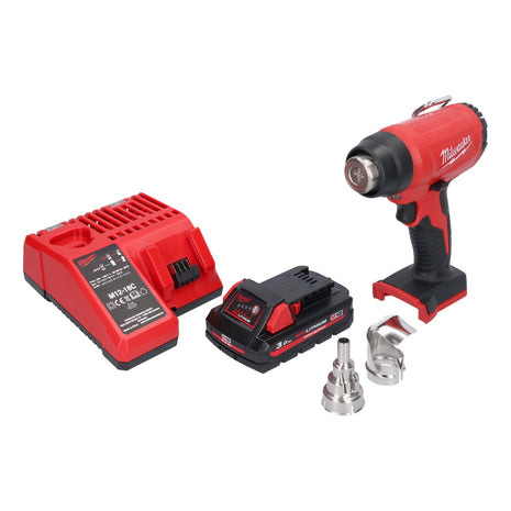 Milwaukee M18 BHG-301 Akku Heißluftgebläse 18 V 470 °C + 1x Akku 3,0 Ah + Ladegerät - Toolbrothers