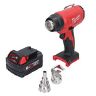 Milwaukee M18 BHG-601 Akku Heißluftgebläse 18 V 470 °C + 1x Akku 6,0 Ah - ohne Ladegerät