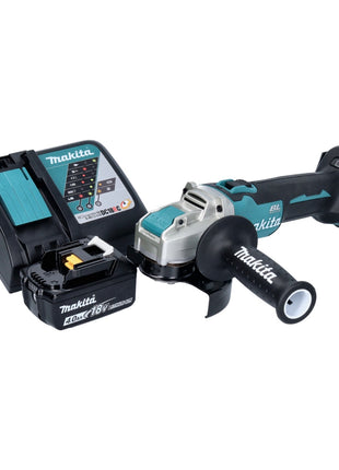 Makita DGA 521 RM1X1 Meuleuse d'angle sans fil 18 V 125 mm X-LOCK Brushless + 1x batterie 4,0 Ah + chargeur