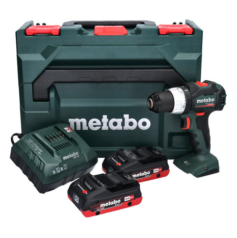 Perceuse-visseuse sans fil Metabo BS 18 LT BL 18 V 75 Nm sans balais (602325800) + 2x batterie 4,0 Ah + chargeur + métaBOX