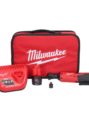 Milwaukee M12 IR-201B Akku Ratsche 12 V 47 Nm 3/8" + 1x Akku 2,0 Ah + Ladegerät + Tasche ( 4933448110 )