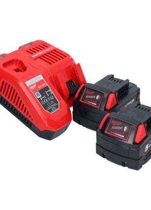 Meuleuse d'angle sur batterie Milwaukee M18 FSAG125X-502X 18 V 125 mm brushless + 2x batteries 5,0 Ah + chargeur + boîtier HD