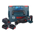 Sierra sable a batería Bosch GSA 18V-28 18 V BITURBO sin escobillas + 2x batería ProCORE 8,0 Ah + cargador + L-Boxx