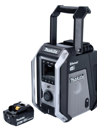 Makita DMR 115 M1B Akku Baustellenradio 12 V - 18 V Bluetooth DAB+ IP65 Schwarz + 1x Akku 4,0 Ah - ohne Ladegerät - Toolbrothers