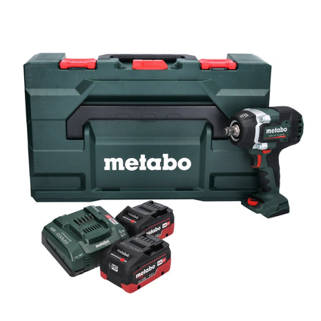 Visseuse à chocs sans fil Metabo SSW 18 LTX 800 BL 18 V 800 Nm 1/2" (602403660) sans balais + 2x batterie 5,5 Ah + chargeur + métaBOX