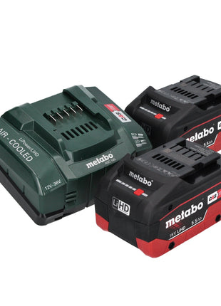 Visseuse à chocs sans fil Metabo SSW 18 LTX 800 BL 18 V 800 Nm 1/2" (602403660) sans balais + 2x batterie 5,5 Ah + chargeur + métaBOX