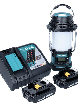 Makita DMR 056 RA Radio à batterie 18 V FM DAB+ avec lanterne Lampe de poche 360° IP65 + 2x batteries 2,0 Ah + chargeur