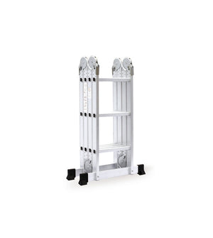 HAUSHALT Leiter BL-403B, 4-teilige Mehrzweckleiter aus Aluminium, 95 - 346 cm, max. 150 kg, Universal verwendbar ( 000051336056 )