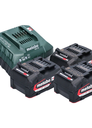 Metabo W 18 L 9-125 Quick Akku Winkelschleifer 18 V 125 mm ( 602249960 ) + 3x Akku 4,0 Ah + Ladegerät + metaBOX