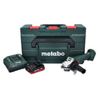 Metabo W 18 L 9-125 Quick Meuleuse d'angle sans fil 18 V 125 mm + 1x batterie 4,0 Ah + chargeur + metaBOX