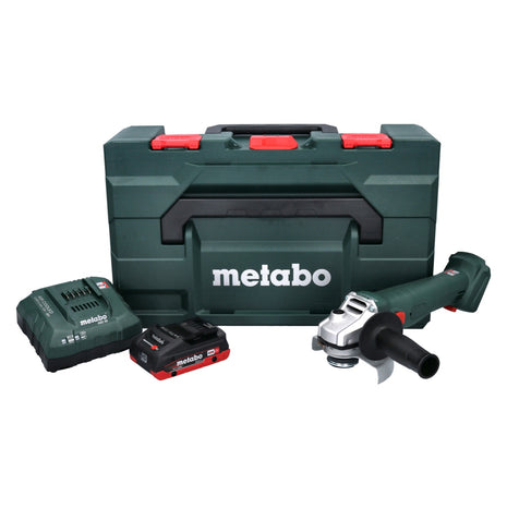 Metabo W 18 L 9-125 Amoladora angular de batería Quick 18 V 125 mm + 1x batería 4,0 Ah + cargador + metaBOX