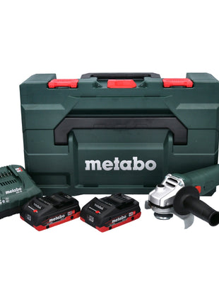 Metabo W 18 L 9-125 Quick Meuleuse d'angle sans fil 18 V 125 mm + 2x batterie 4,0 Ah + chargeur + metaBOX