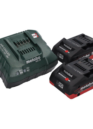 Metabo W 18 L 9-125 Quick Akku Winkelschleifer 18 V 125 mm + 2x Akku 4,0 Ah + Ladegerät + metaBOX