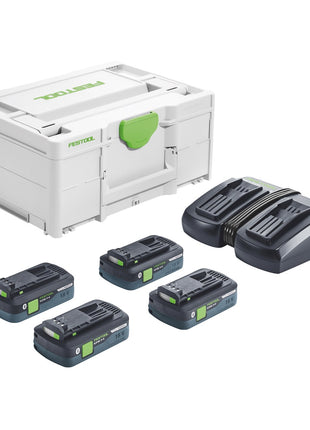 Festool Energie Set SYS 18V 4x4,0/TCL 6 DUO 18 V ( 577104 ) + 4x Akku 4,0 Ah + Ladegerät + Systainer - Toolbrothers