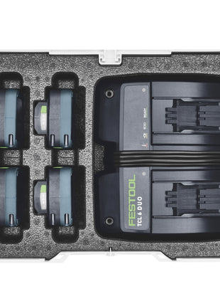 Festool Energie Set SYS 18V 4x4,0/TCL 6 DUO 18 V ( 577104 ) + 4x Akku 4,0 Ah + Ladegerät + Systainer - Toolbrothers