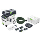 Festool CTLC MIDI Akku Absaugmobil 36 V ( 2x 18 V ) Staubkl. L + 4x Akku 4,0 Ah + Ladegerät + Systainer - Toolbrothers