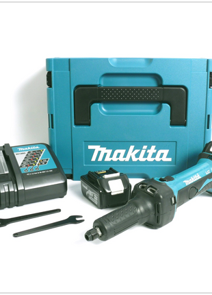 Makita DGD 800 RFJ Akku Geradschleifer 18 V + 2x 3,0Ah Akku + Ladegerät + Makpac - Toolbrothers