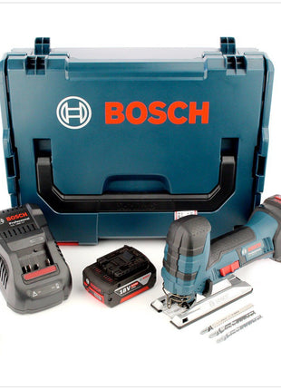 Bosch GST 18V-LI S Akku Stichsäge 18 V 120 mm ( 06015A5104 ) + 2x Akku 5,0 Ah + Ladegerät + L-Boxx