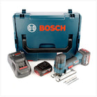 Bosch GST 18V-LI S Akku Stichsäge 18 V 120 mm ( 06015A5104 ) + 2x Akku 5,0 Ah + Ladegerät + L-Boxx