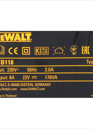 Chargeur rapide de batterie DeWalt DCB 118 XR FlexVolt 54 V / 18 V