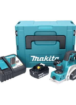 Raboteuse à batterie Makita DKP 180 RT1J 18 V 82 mm + 1x batterie 5,0 Ah + chargeur + Makpac