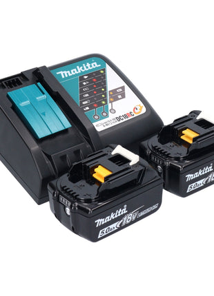 Raboteuse à batterie Makita DKP 180 RTJ 18 V 82 mm + 2x batteries 5,0 Ah + chargeur + Makpac